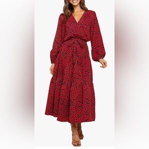 Red/Black long sleeve dress- never worn  SZ Small